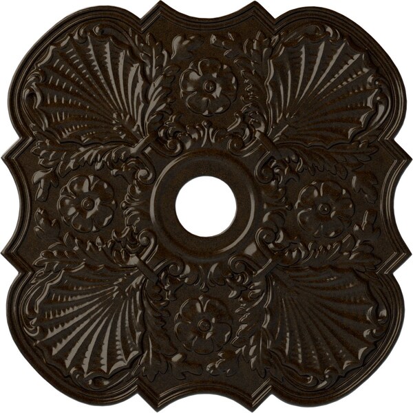 Ekena Millwork Flower Ceiling Medallion (Fits Canopies up to 6 1/4"), 29"OD x 3 5/8"ID x 1 3/8"P, Bronze CM29FWBZS - main